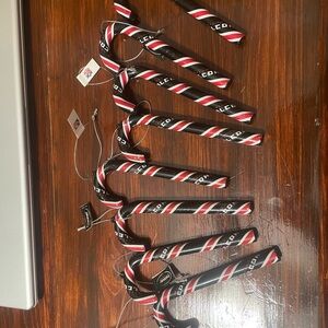 NFL Atlanta Falcons candy cane ornaments - set of 8
